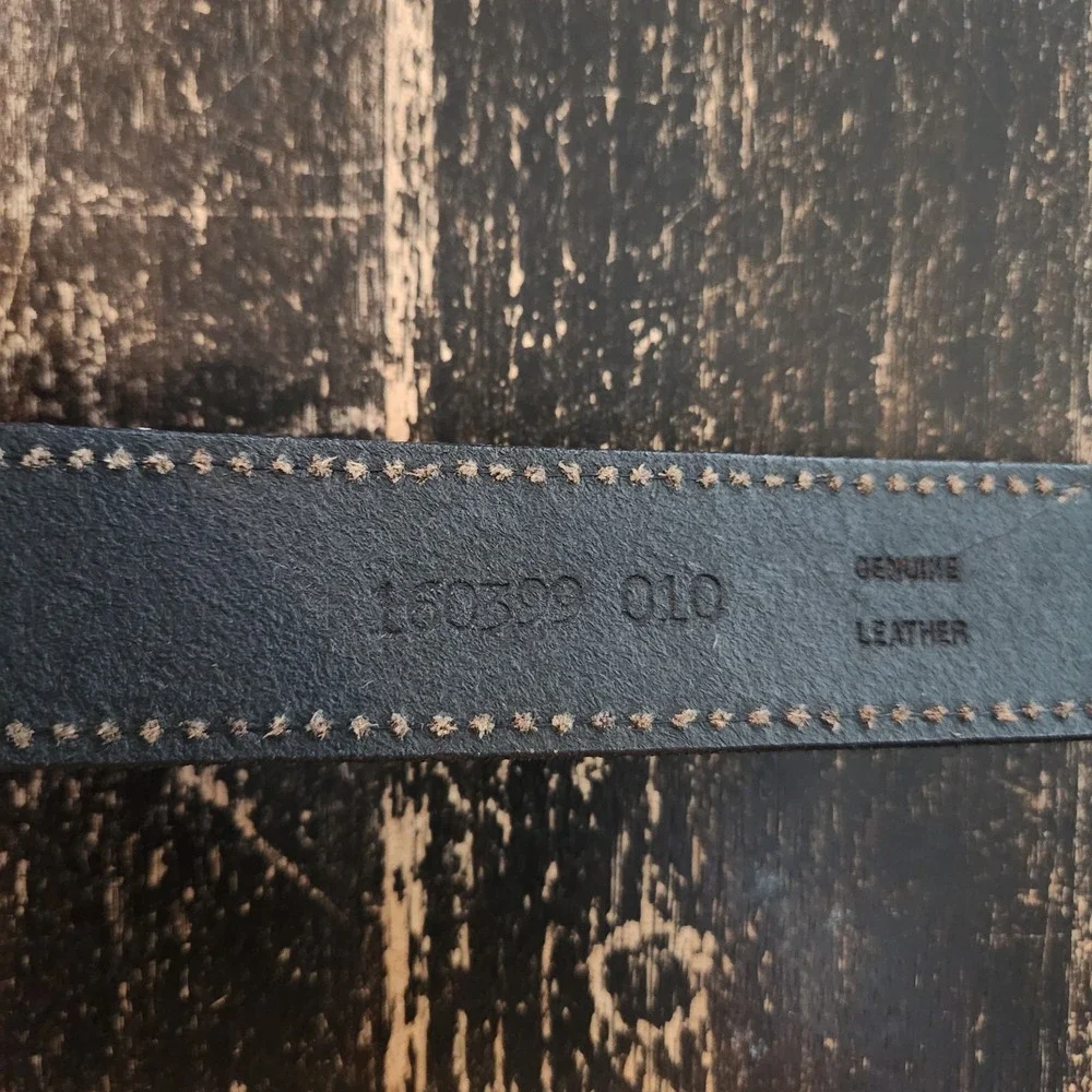 Great American Buckle Co. Pure Pewter Rock Star Belt 2001 Buckle Leather 38 - 40